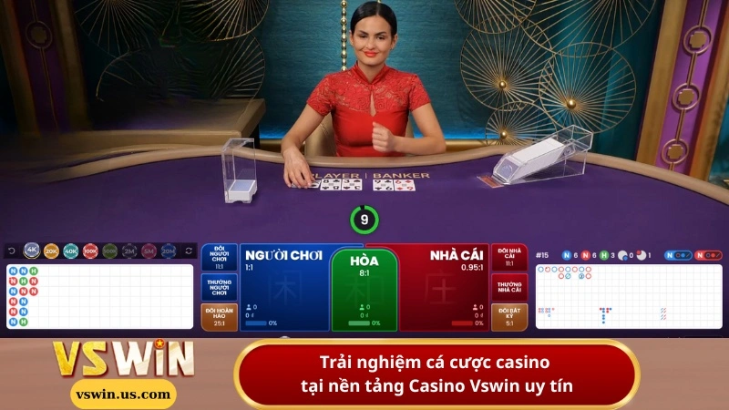 Trải nghiệm cá cược casino tại nền tảng Casino Vswin uy tín