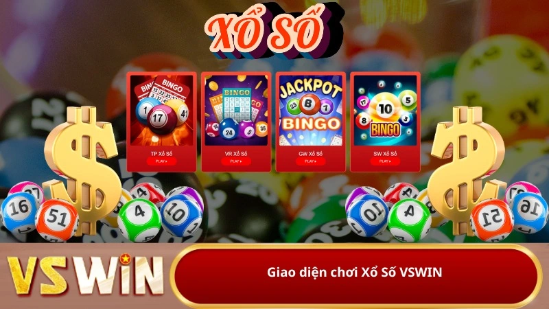 Giao diện chơi Xổ Số VSWIN