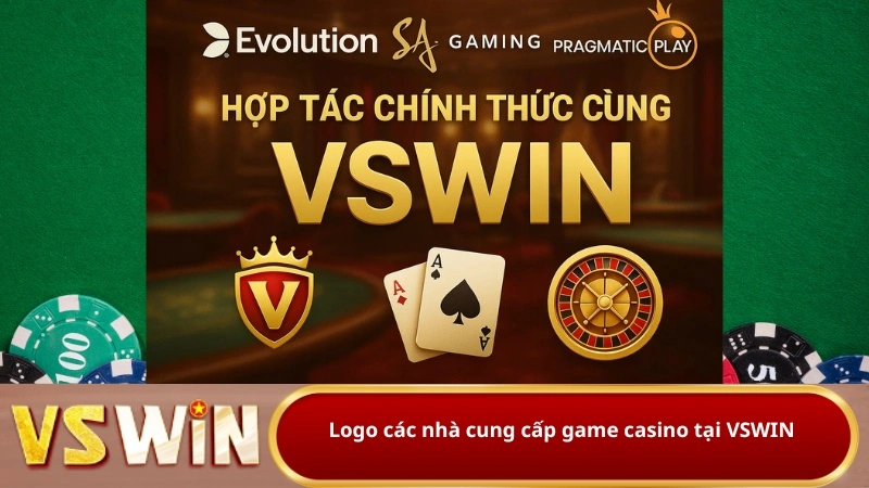 Logo các nhà cung cấp game casino tại VSWIN