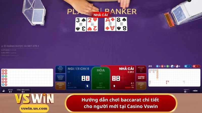 Hướng dẫn chơi baccarat chi tiết cho người mới tại Casino Vswin