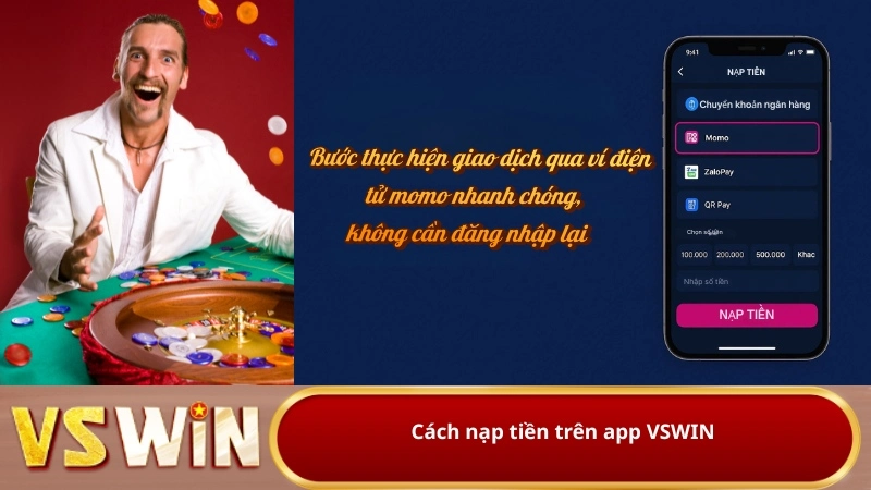 Cách nạp tiền trên app VSWIN