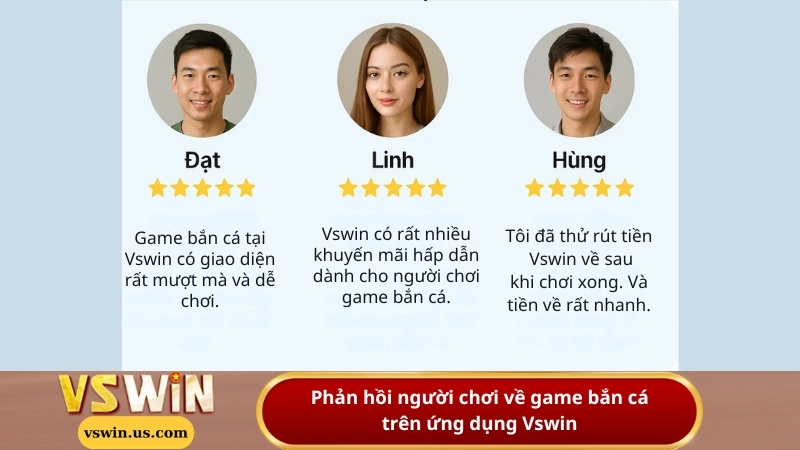 Phản hồi người chơi về game bắn cá trên ứng dụng Vswin